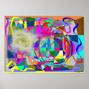 Poster Obscurité par les couleurs - Oeil magique