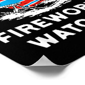 Poster Observateur de feux d'artifice professionnel drôle (Coin)