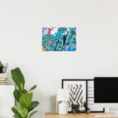 Poster Observateur sur les vagues. (Bureau à domicile)