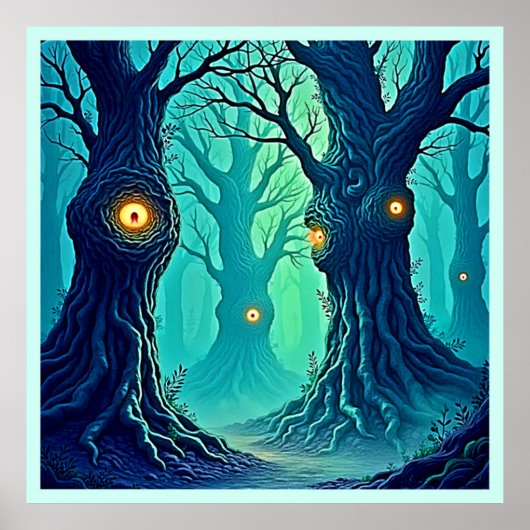 Poster Observateurs de forêts mystiques (Devant)
