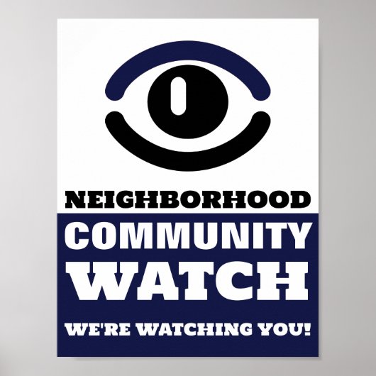 Poster Observation de l'oeil, surveillance de voisinage a (Devant)