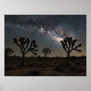 Poster Observation des étoiles dans le désert : Voie lact