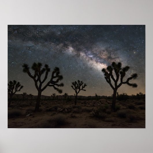 Poster Observation des étoiles dans le désert : Voie lact (Devant)
