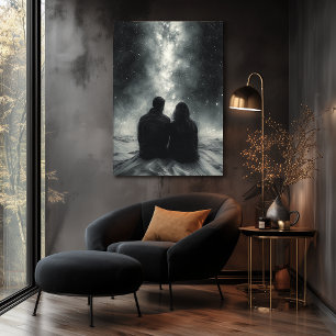 Poster Observation romantique des étoiles sous la Voie la