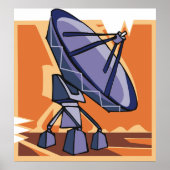 Poster Observatoire de sciences spatiales radiotélescope (Devant)