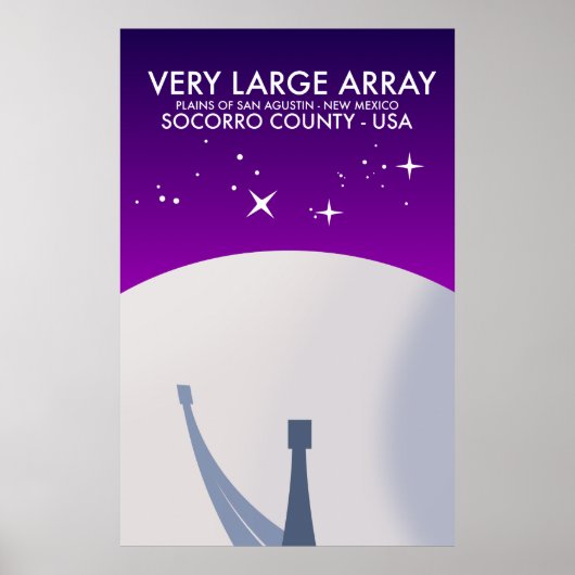 Poster Observatoire spatial Very Large Array art spatial. (Devant)