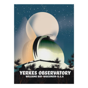 Poster Observatoire Yerkes Williams Bay, Wisconsin, États