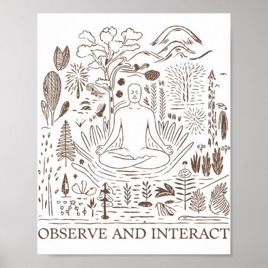 Poster Observer et interagir - Nature et pleine conscienc (Devant)