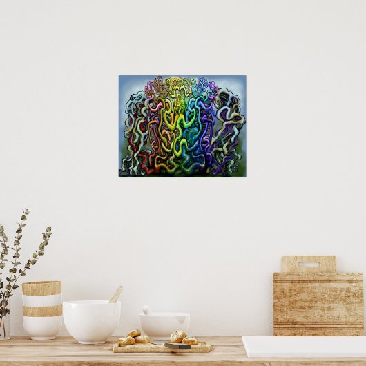 Poster Obsession interconnectée (Cuisine)