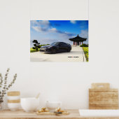 Poster "Obsidian" Nissan GT-R R35 avec carbone (Cuisine)