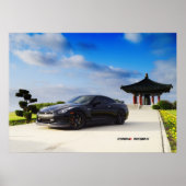 Poster "Obsidian" Nissan GT-R R35 avec carbone (Devant)