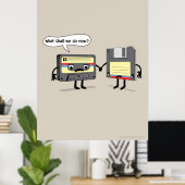 Poster Obsoletes (Bande de la disquette rétro) (Bureau à domicile)