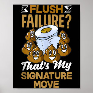 Poster Obstruction de toilettes Chamon Humour de salle de
