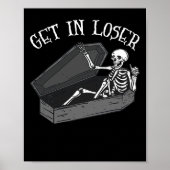 Poster Obtenez Dans Loser Skeleton Dans Coffin Halloween  (Devant)