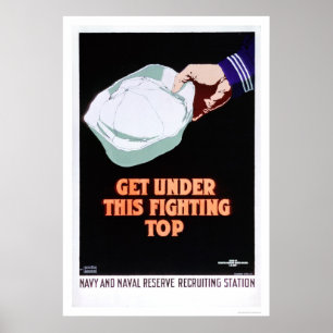 Poster Obtenez sous ce sommet de combat - Marine (US02296