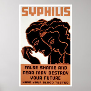 Poster Obtenez votre analyse de sang 1938 WPA