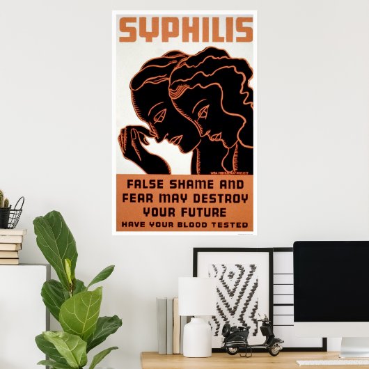 Poster Obtenez votre analyse de sang 1938 WPA (Bureau à domicile)