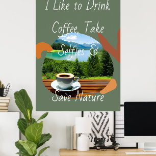 Poster Obtenez votre dose de caféine et capturez le momen
