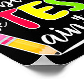 Poster Obtenu 99 problèmes Enseignants Test Jour Test (Coin)