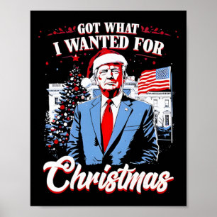 Poster Obtenu ce que je voulais pour Noël Trump 2025