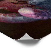 Poster Obtopus composite couleur foncé fractée (Coin)