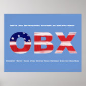 Poster OBX Flag Text And Towns (Devant)