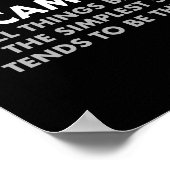 Poster Occam Razor Definition Science Classroom (Coin)