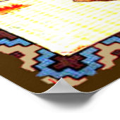 Poster occidental "Cowgirl" (Coin)