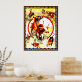 Poster occidental "Cowgirl" (Cuisine)