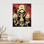 Poster Occulte Horreur Skeletons Devil Sins (Cuisine)