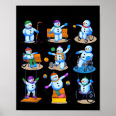Poster Occupational Therapy Ot Christmas Funny Snowman Xm (Devant)