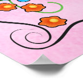 Poster Occupé Bee habillé Whimsy Honey Bee Pink Art (Coin)