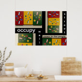 Poster occuper le mur du pouvoir de la rue pour le peuple (Cuisine)