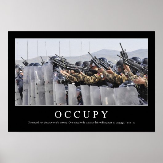 Poster Occupy : Citation inspirante (Devant)