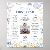 Poster Ocean Animals Boy Under the Sea Anniversaire Jalon (Devant)