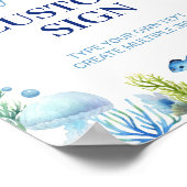 Poster Ocean Animaux Garçon Anniversaire Panneau de la ta (Coin)