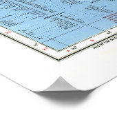 Poster " Océan Atlantique : 1955 Carte détaillée ... (Coin)