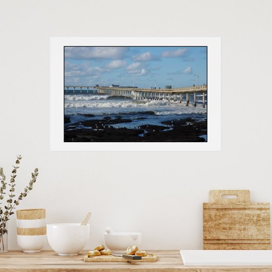 Poster Ocean Beach Pier (Cuisine)