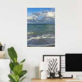 Poster Océan bleu clair, plage et ciel (Bureau à domicile)