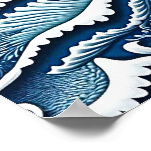 Poster Océan bleu marine (Coin)