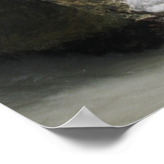 Poster Océan bleu turquoise avec des vagues de mousse (Coin)