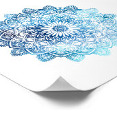 Poster Ocean Blue Watercolor Mandala (Coin)