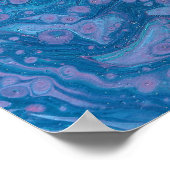 Poster Ocean Breeze 3 Soft Blue Purple Abstract Art Print (Coin)