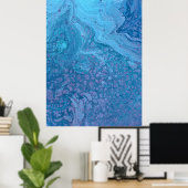 Poster Ocean Breeze 3 Soft Blue Purple Abstract Art Print (Bureau à domicile)