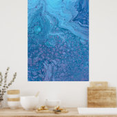 Poster Ocean Breeze 3 Soft Blue Purple Abstract Art Print (Cuisine)