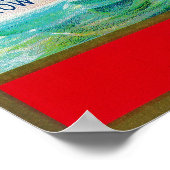 Poster Ocean Breeze Sweet Peas Étiquette (Coin)