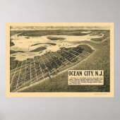 Poster Ocean City, NJ Panoramic Map - 1903 (Devant)