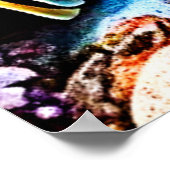 Poster Océan coloré Vie sous-marine (Coin)