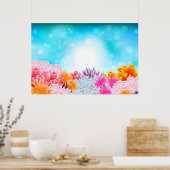 Poster Océan corallien (Cuisine)