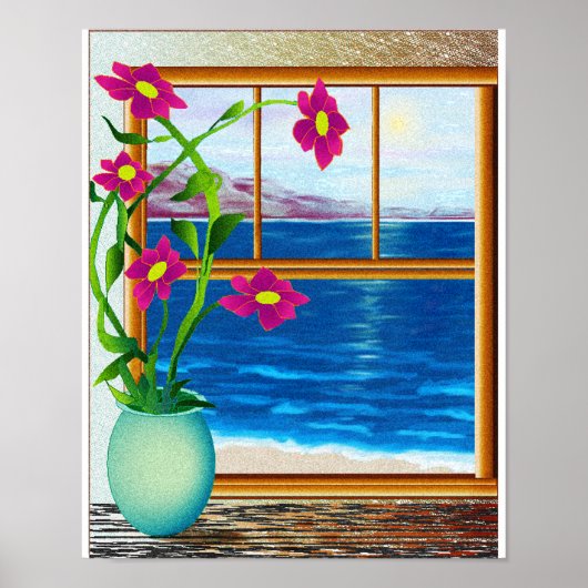 Poster Océan dans ma fenêtre (Devant)